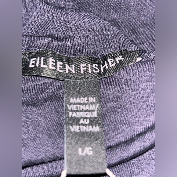 Eileen Fisher Fine Jersey Turtleneck Top Women L Basic Layering Long Line NEW - Picture 3 of 7